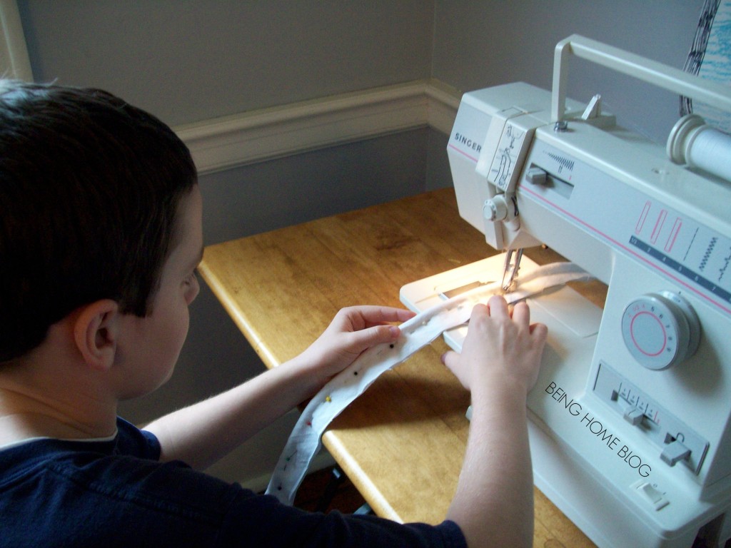 Mark sewing piping